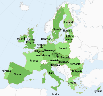Member states of the European Union (from Wikipedia)